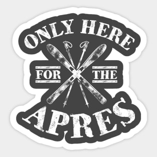 Apres Ski Funny Skiing Snowboarding Sticker